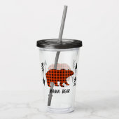 バッファロープレイドマママベアー アクリルタンブラー (裏面)