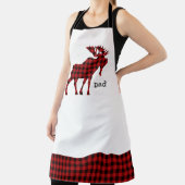 バッファロープレイドムースパーソナライズされた エプロン (インサイチュ)