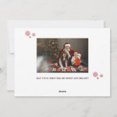 バッファロープレイドメリークリスマスツリーホリデーカード シーズンカード (裏面)