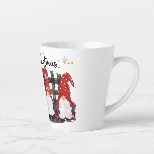 バッファロープレイドメリークリスマス格言 カフェラテマグ (右)