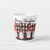 バッファロープレイドメリークリスマス格言 カフェラテマグ (正面)