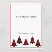 バッファロープレイドメリークリスマス素朴シンプル (裏面)