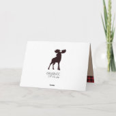 バッファロープレイドランバージャックベビーシャワーありがとう カード (裏面)