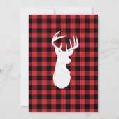 バッファロープレイドリトルバックOh鹿ベビーシャワー 招待状 (裏面)