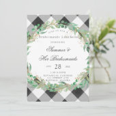 バッファロープレイドリース金ゴールドブリデスメイドルンチョン 招待状 (スタンド正面)