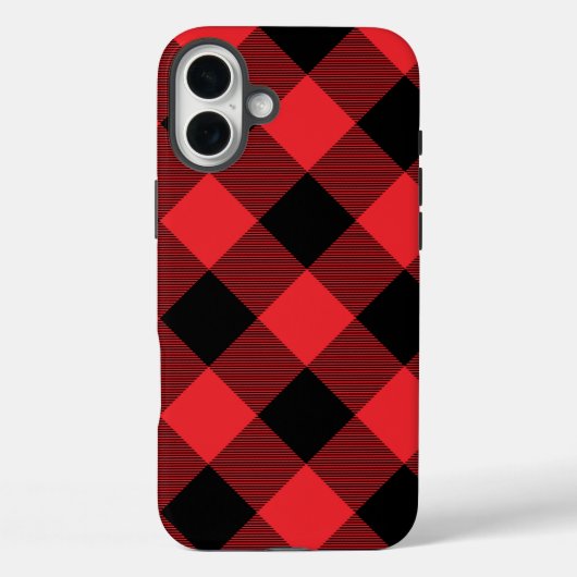 バッファロープレイドレッドブラックチェック Case-Mate iPhoneケース (裏面)