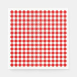 バッファロープレイドレッドホワイトクラシックパーティーおもしろい スタンダードランチョンナプキン