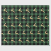 バッファロープレイドロンベルジャック金ゴールドトナディアグリーンウッド ラッピングペーパー (フラット)