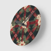 バッファロープレイド壁時計 ラウンド壁時計 (傾斜)