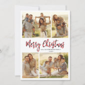 バッファロープレイド書道4写真数々のクリスマス シーズンカード (正面)