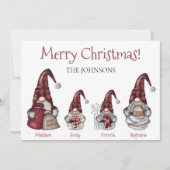 バッファロープレイド格言ファミリークパーソナライズされたリスマス (正面)