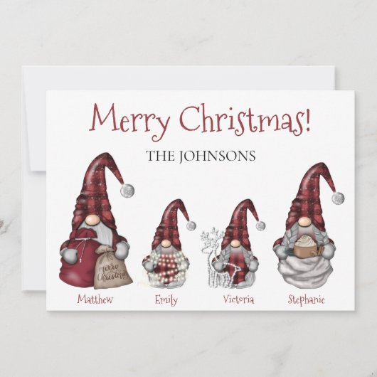 バッファロープレイド格言ファミリークパーソナライズされたリスマス (正面)