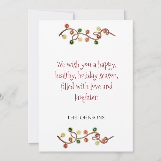 バッファロープレイド格言ファミリークパーソナライズされたリスマス (裏面)