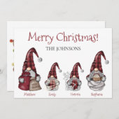 バッファロープレイド格言ファミリークパーソナライズされたリスマス (正面/裏面)