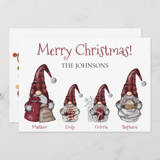 バッファロープレイド格言ファミリークパーソナライズされたリスマス (正面/裏面)