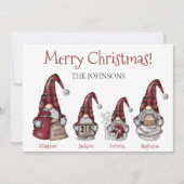 バッファロープレイド格言ファミリークパーソナライズされたリスマス (正面)