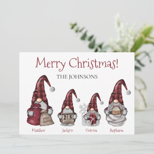 バッファロープレイド格言ファミリークパーソナライズされたリスマス (スタンド正面)