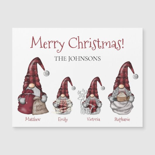 バッファロープレイド格言ファミリークパーソナライズされたリスマス (正面)