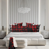 バッファロープレイド森林の松の森クマのフォーエージング ボディピロー