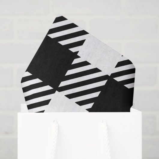 バッファロープレイド白黒クラシックシックタイムレス 薄葉紙 (ギフトバッグ)