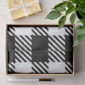 バッファロープレイド白黒クラシックシックタイムレス 薄葉紙 (ギフト)