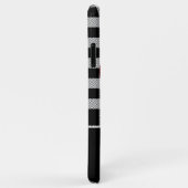 バッファロープレイド白黒ゴルフクラブ赤いハート Case-Mate iPhoneケース (裏面/右)