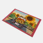 バッファロープレイド秋 ドアマット (アングル)