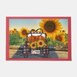 バッファロープレイド秋 ドアマット