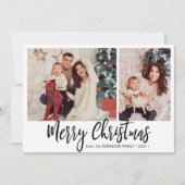 バッファロープレイド素朴2フォトコラージクリスマス シーズンカード (正面)