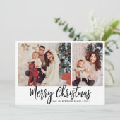 バッファロープレイド素朴2フォトコラージクリスマス シーズンカード (スタンド正面)