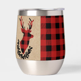 バッファロープレイド赤素朴い牡鹿