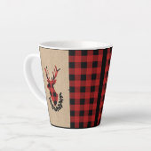 バッファロープレイド赤素朴い牡鹿 カフェラテマグ (左アングル)