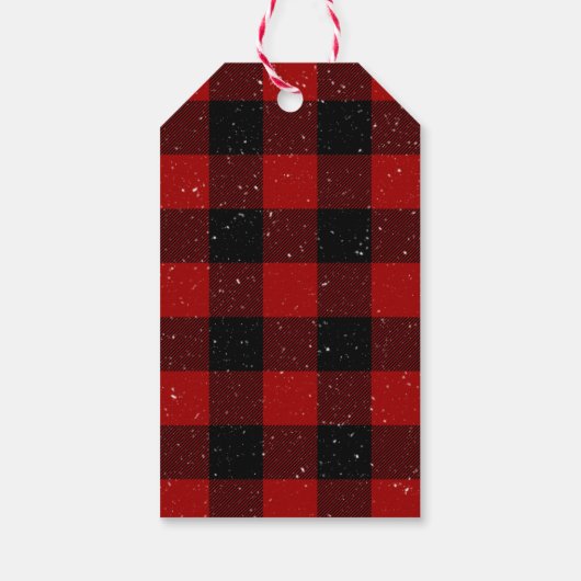 バッファロープレイド雪だるま ギフトタグ (裏面)