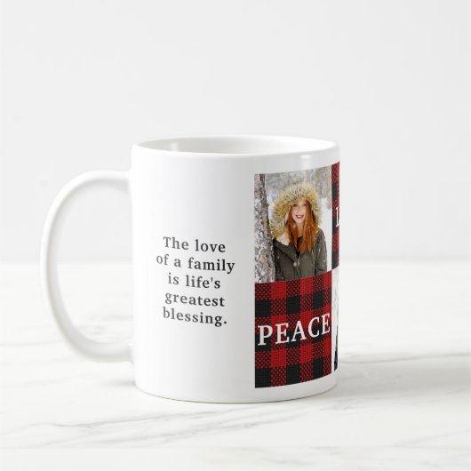 バッファロープレイド3写真とメッセージ コーヒーマグカップ (左)