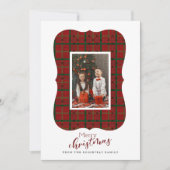 バッファロープレイド3写真メリークリスマスホリデーカー シーズンカード (正面)