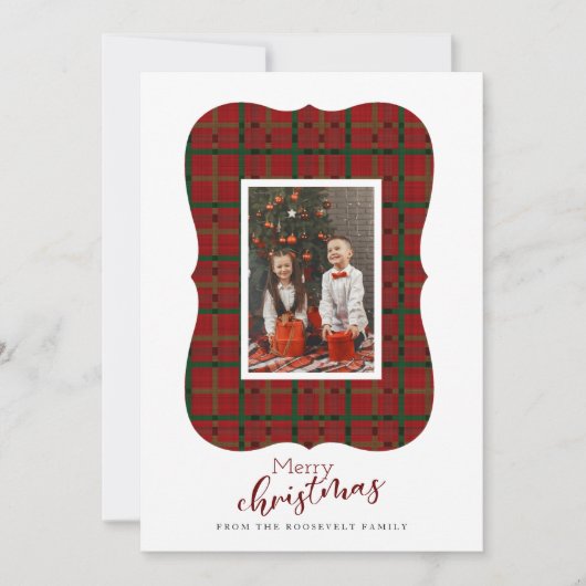 バッファロープレイド3写真メリークリスマスホリデーカー シーズンカード (正面)