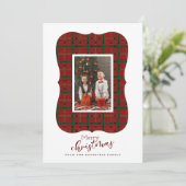 バッファロープレイド3写真メリークリスマスホリデーカー シーズンカード (スタンド正面)