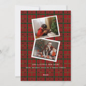 バッファロープレイド3写真メリークリスマスホリデーカー シーズンカード (裏面)