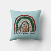 バッファロープレイド&レオパード印刷レインボー(2) クッション (裏面)