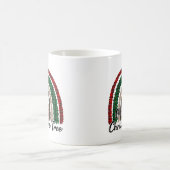 バッファロープレイド&レオパード印刷レインボー(2) コーヒーマグカップ (中央)