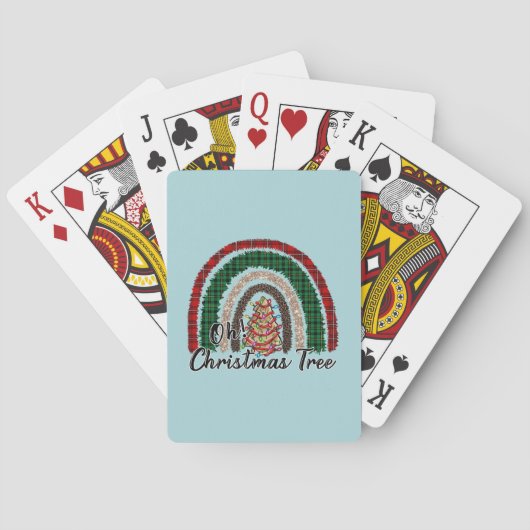 バッファロープレイド&レオパード印刷レインボー(2) トランプ (裏面)