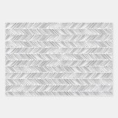 バッファロープレイド、白黒パターンラッピング紙 ラッピングペーパーシート (正面3)