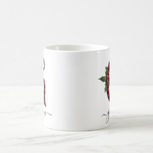 バッファロープレイドGモノグラムクリスマスコーヒーマグ コーヒーマグカップ (中央)
