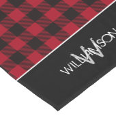 バッファロープ素朴レイドクリモノグラムのスマス ショートテーブルランナー (コーナー)