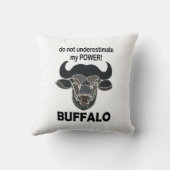 バッファローヘッドバイソン動物バッファロー クッション (裏面)