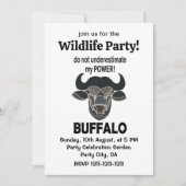 バッファローヘッドバイソン動物バッファロー 招待状 (正面)