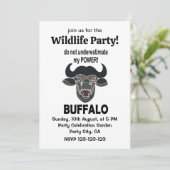 バッファローヘッドバイソン動物バッファロー 招待状 (スタンド正面)