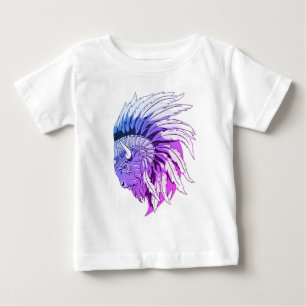 バッファローヘッド付きインディアンヘッド ベビーTシャツ