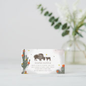 バッファローベビーシャワーフローラサボツおむつラッフル エンクロージャーカード (スタンド正面)