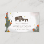 バッファローベビーシャワーフローラサボツおむつラッフル エンクロージャーカード (正面)